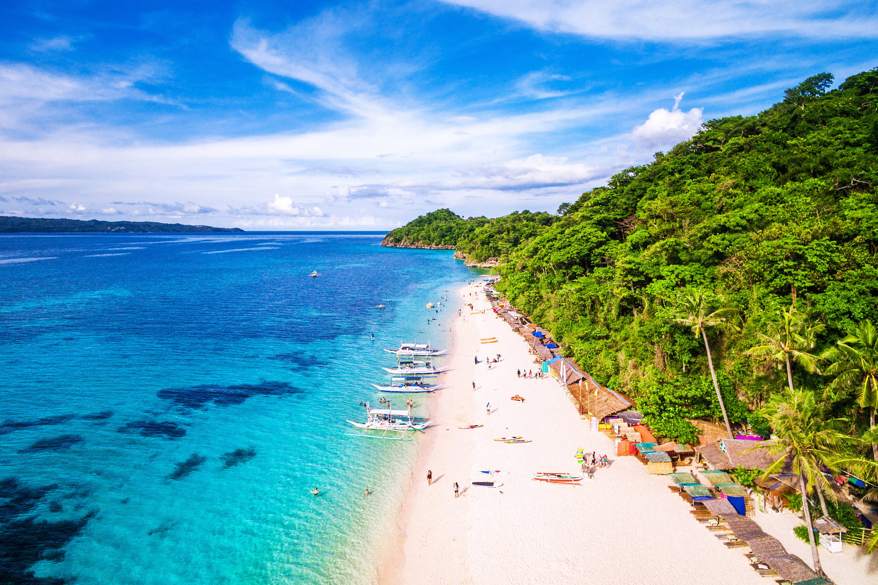 Boracay Island Aerial View, Western Visayas, Philippines