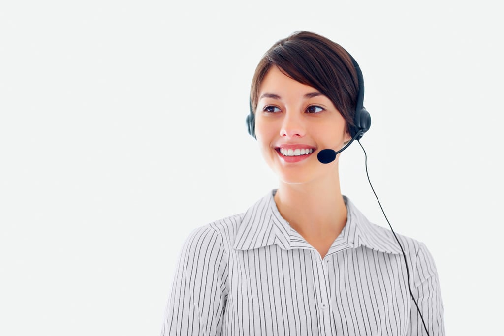 Pretty telephone operator