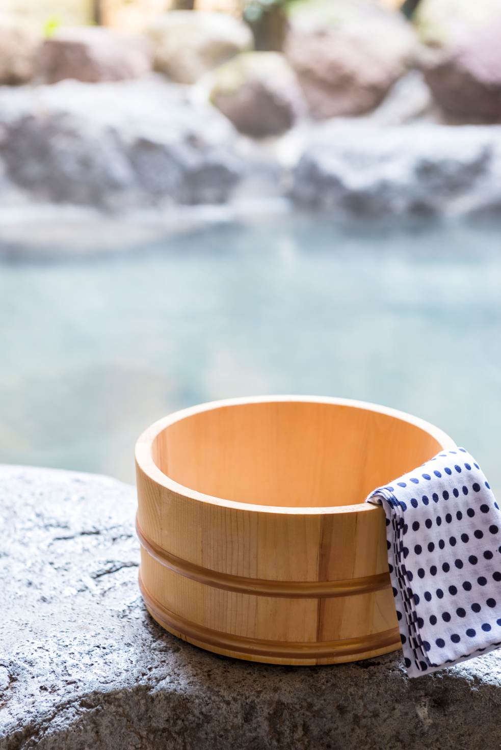 Japanese hot spring, open-air bath
