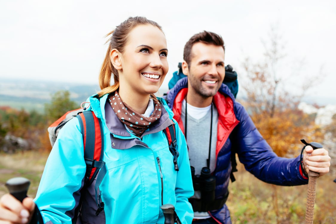 Friends hiking